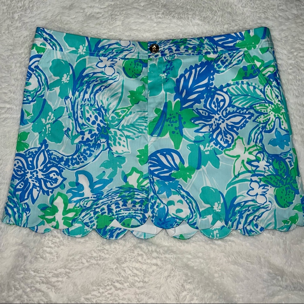 NWT Lilly Pulitzer Colette Scalloped Skort in Whisper Blue- Size 16